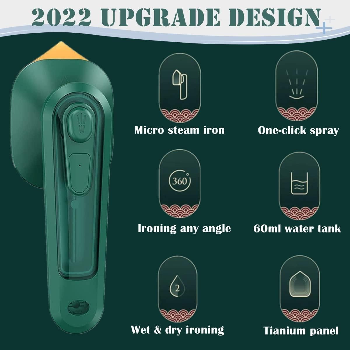 Portable Travel Steamer & Mini Handheld Iron – Dry & Wet Press for Home & On-the-Go - INSTATAKE