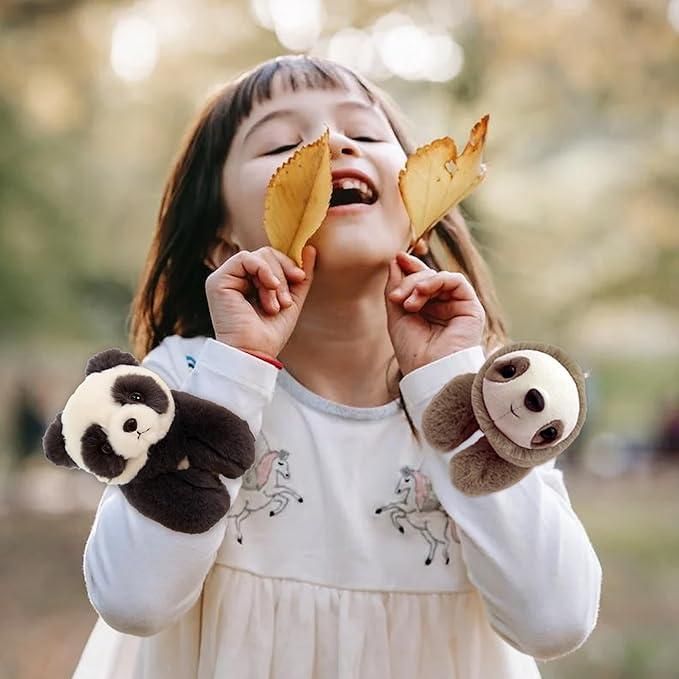 Unisex Stuffed Animal Slap Bracelets Plush Panda - INSTATAKE