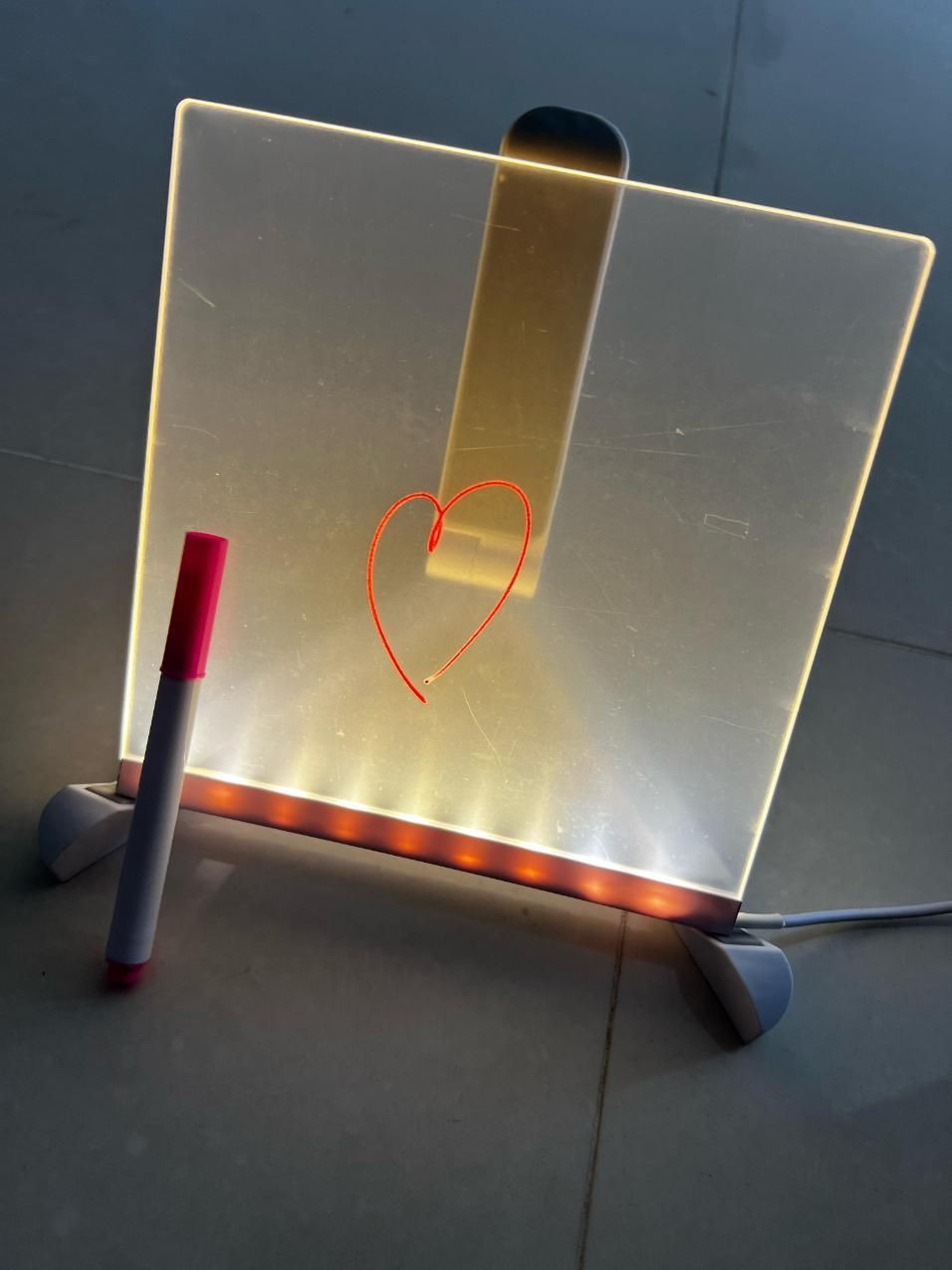 3D LED Light Glass Acrylic Writing pad - INSTATAKE