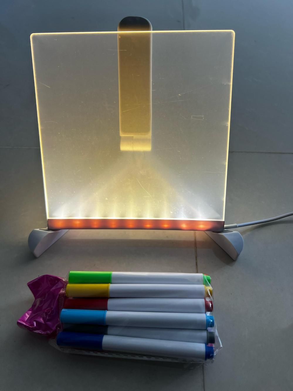 3D LED Light Glass Acrylic Writing pad - INSTATAKE
