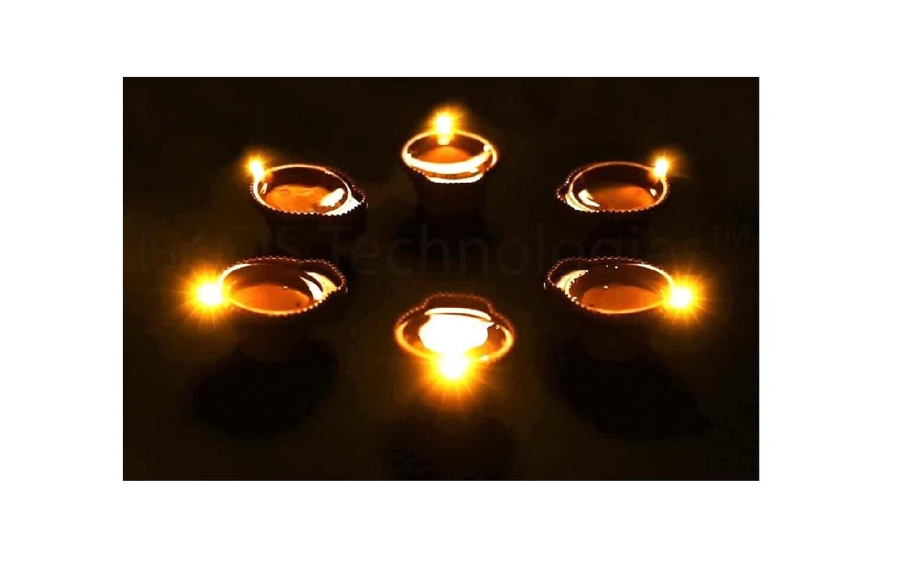 LED Light Water Sensor Diyas Plastic with, Ambient Lights, (Pack of 6/12/18/24) - INSTATAKE
