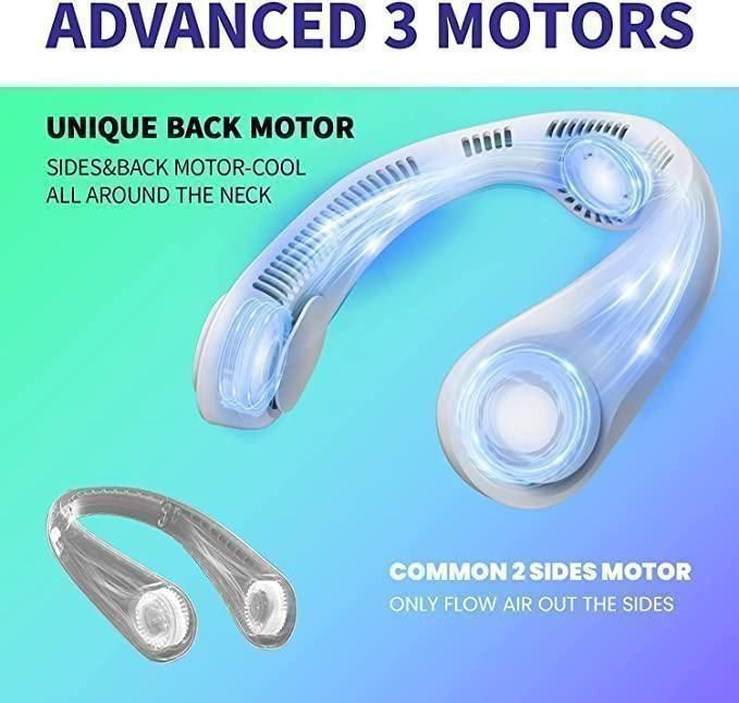 Portable Bladeless Hanging Rechargeable Neck Fan - INSTATAKE