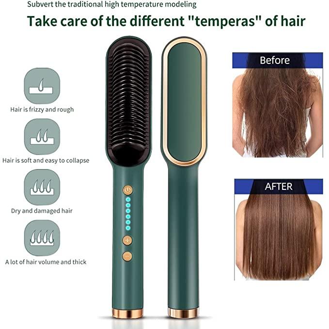 Professional Electric Hair Straightener Comb Brush - INSTATAKE