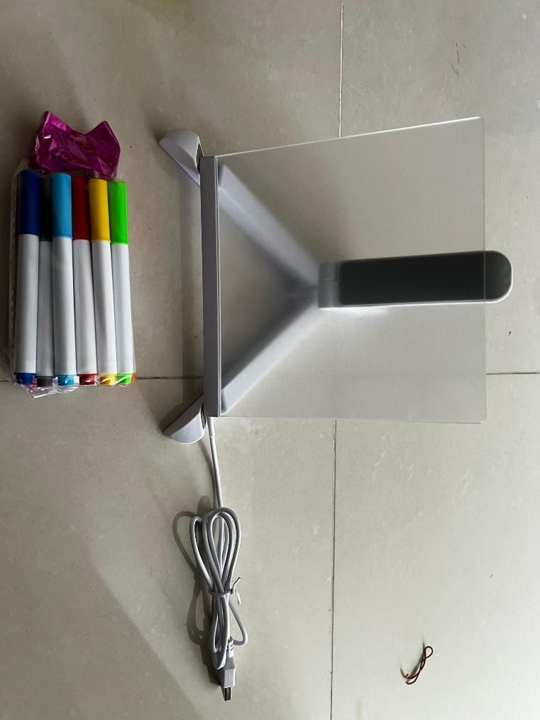 3D LED Light Glass Acrylic Writing pad - INSTATAKE