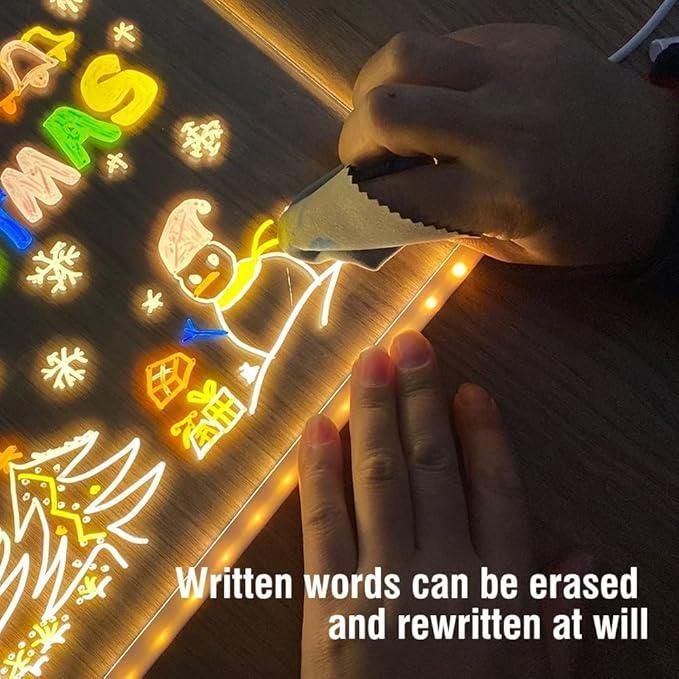 3D LED Light Glass Acrylic Writing pad - INSTATAKE