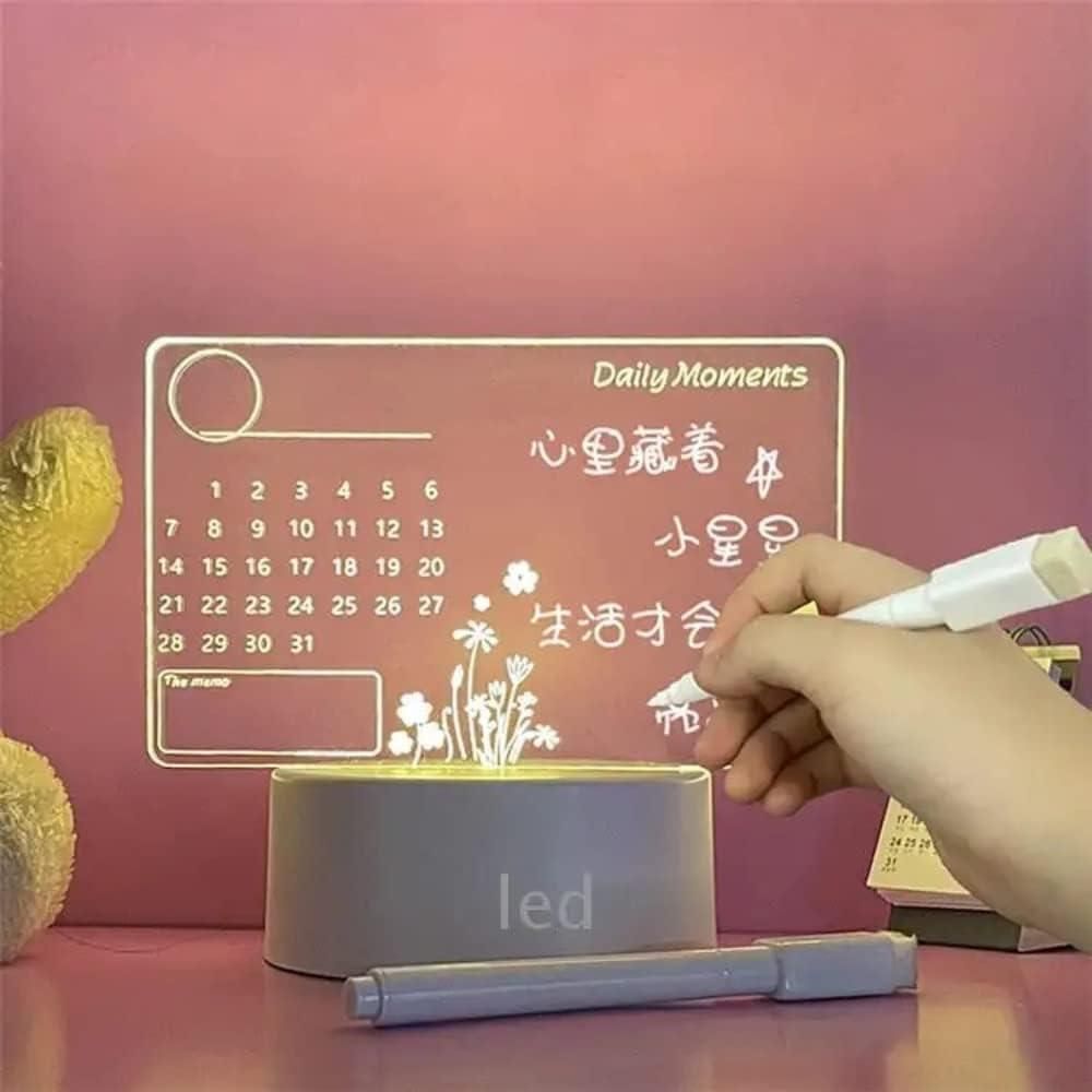 3d Acrylic Writing Board with Pen and Light - INSTATAKE