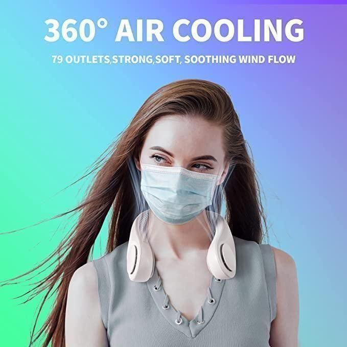Portable Bladeless Hanging Rechargeable Neck Fan - INSTATAKE