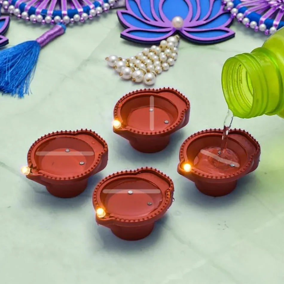 LED Light Water Sensor Diyas Plastic with, Ambient Lights, (Pack of 6/12/18/24) - INSTATAKE