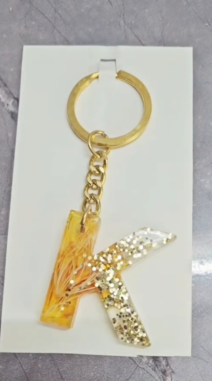 Personalized Resin Alphabet Locket & Keychain — Custom Letters, Keepsake Gift