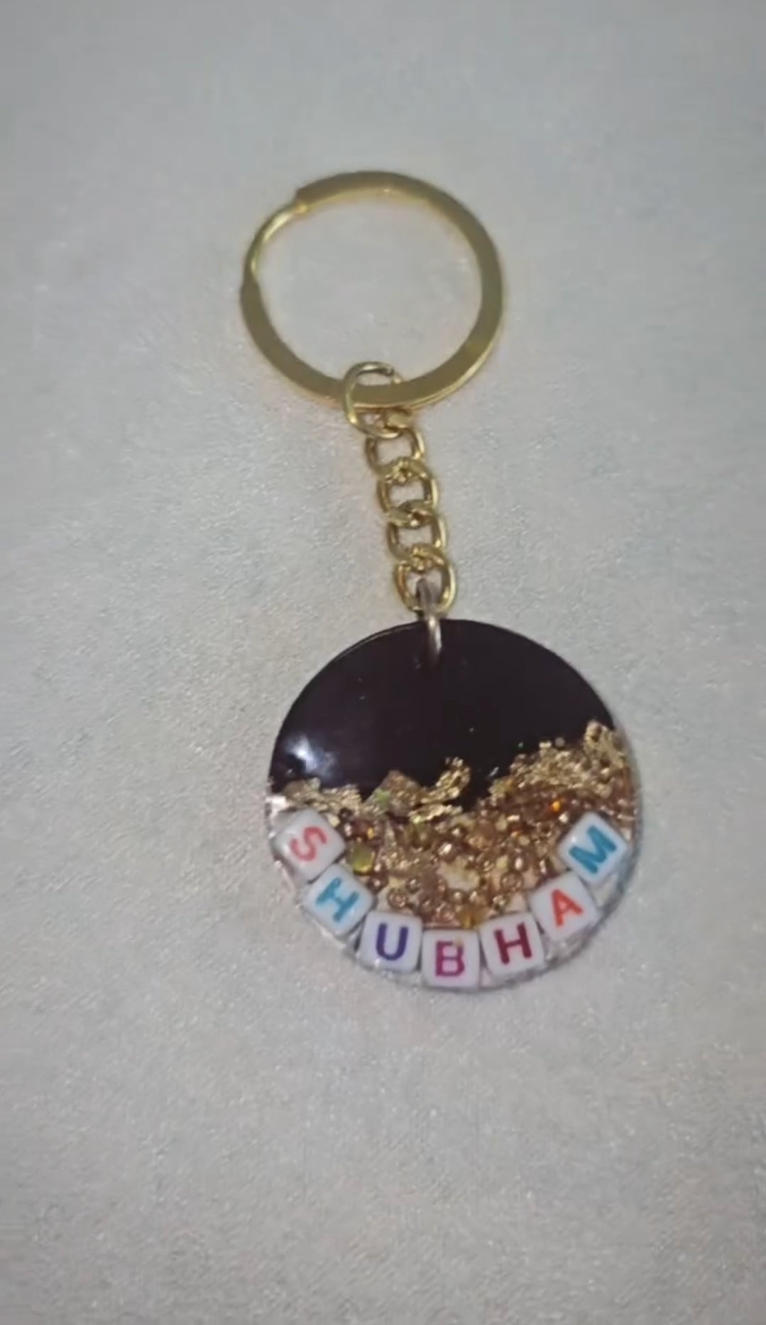 Personalized Resin Alphabet Locket & Keychain — Custom Letters, Keepsake Gift