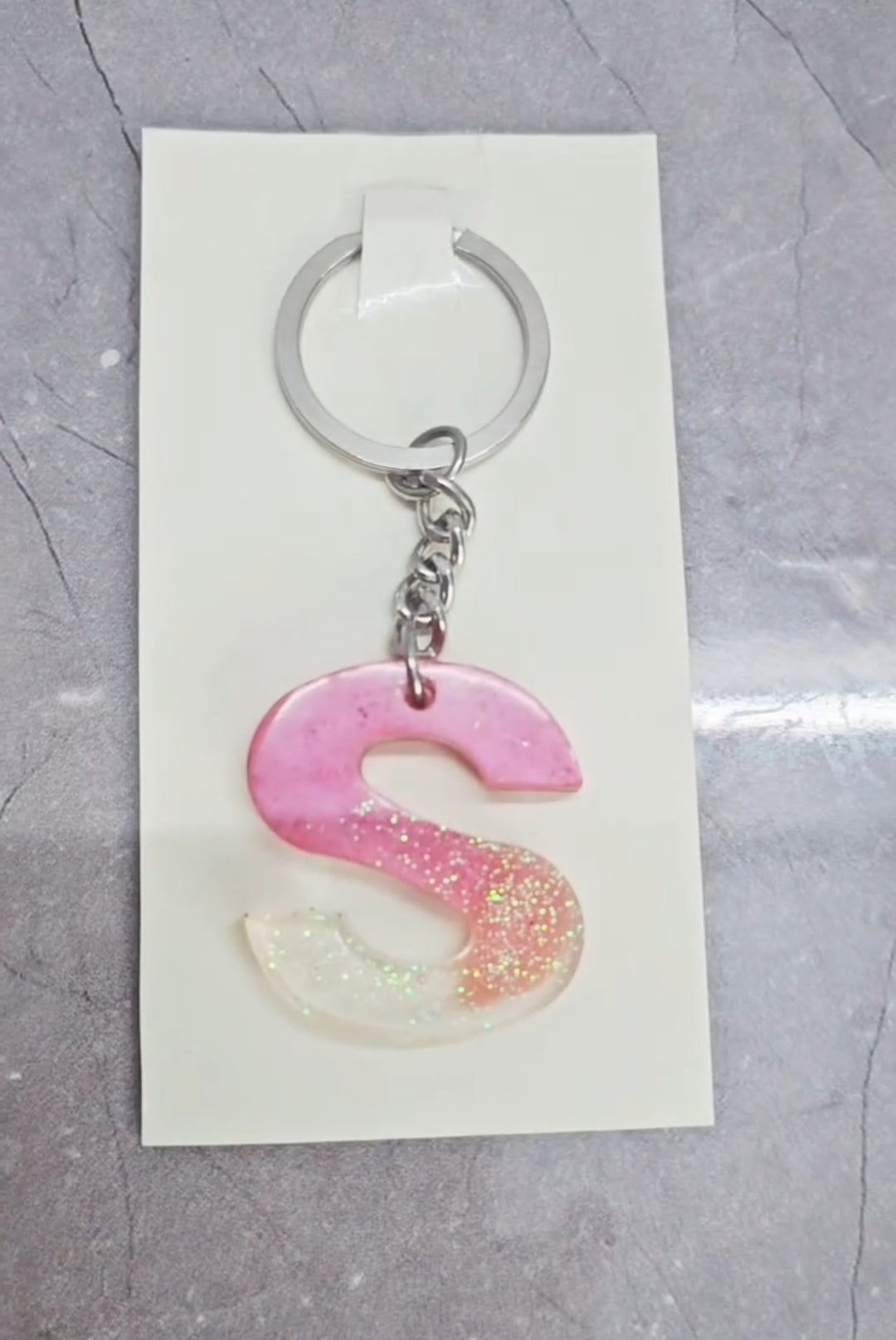 Personalized Resin Alphabet Locket & Keychain — Custom Letters, Keepsake Gift