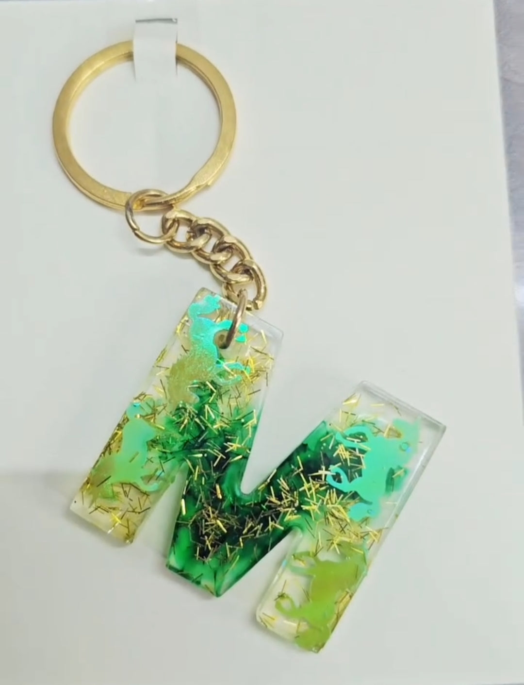 Personalized Resin Alphabet Locket & Keychain — Custom Letters, Keepsake Gift