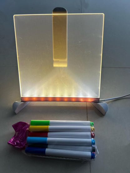 3D LED Light Glass Acrylic Writing pad - INSTATAKE