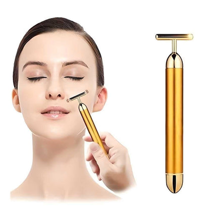 24K Gold Energy Beauty Bar Electric Facial Massage Roller - INSTATAKE