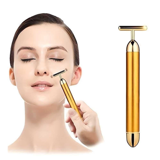 24K Gold Energy Beauty Bar Electric Facial Massage Roller - INSTATAKE