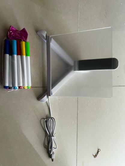 3D LED Light Glass Acrylic Writing pad - INSTATAKE
